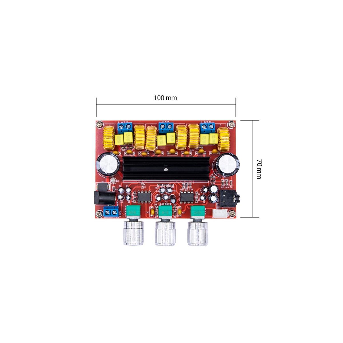 برد آمپلی فایر حرفه ای 2x50W+100W XH-M139