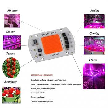 LED COB مخصوص رشد گیاه 20W 220V با درایور داخلی
