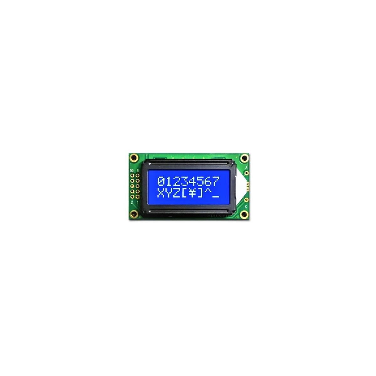 LCD کاراکتری 2x8 بک لایت آبی