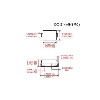 دیود 28 ولت 1500 وات TVS SMCJ28CA-TG 28V 1500W