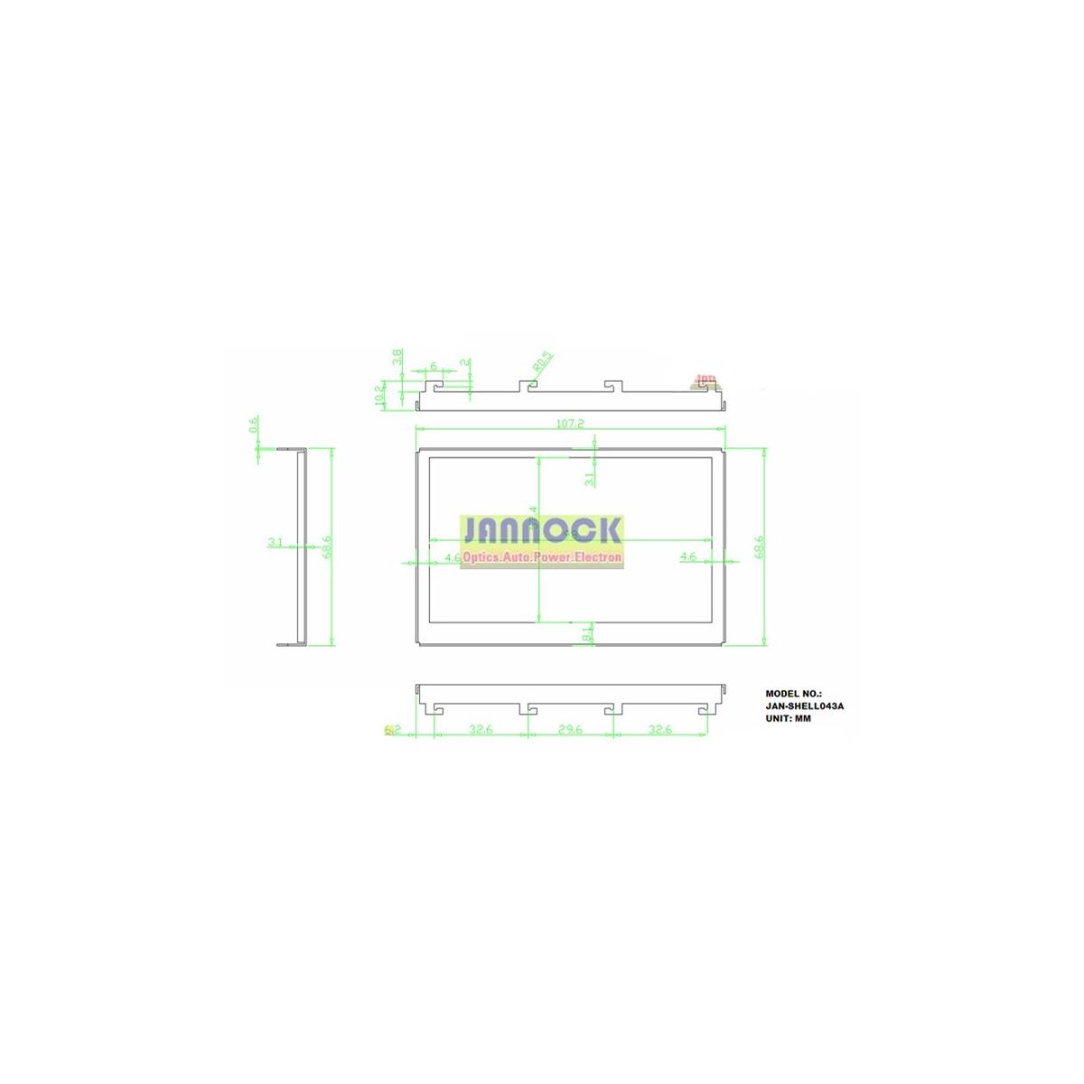 فریم LCD فلزی 4.3 اینچ